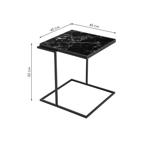 Журнальный стол Сноу 45х45х52 черный